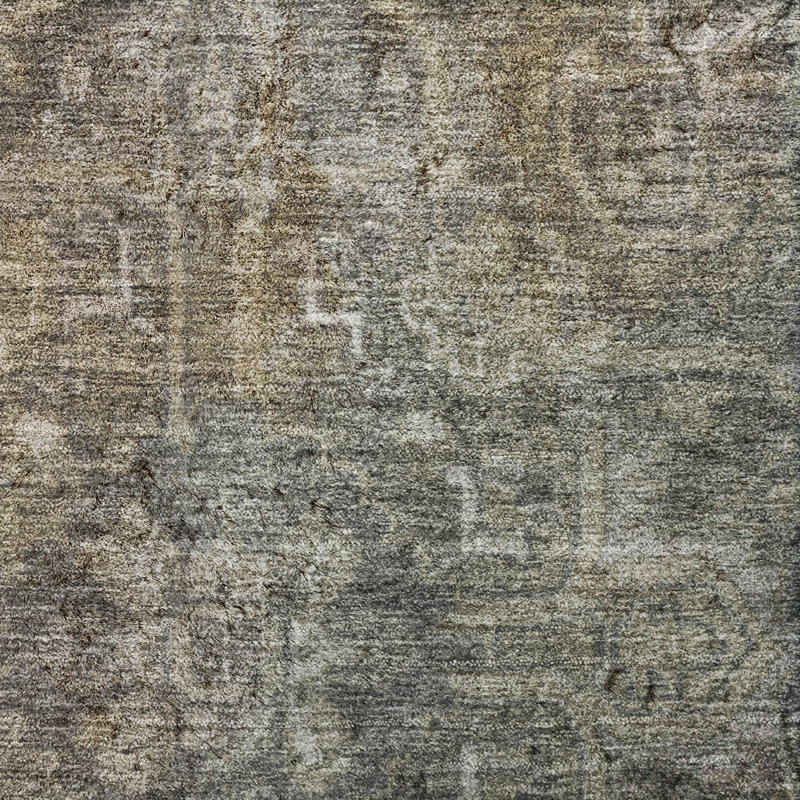 Tapis oriental à poils longs de qualité supérieure lavable à la machine ADS571, Mocha, 10' x 14'
