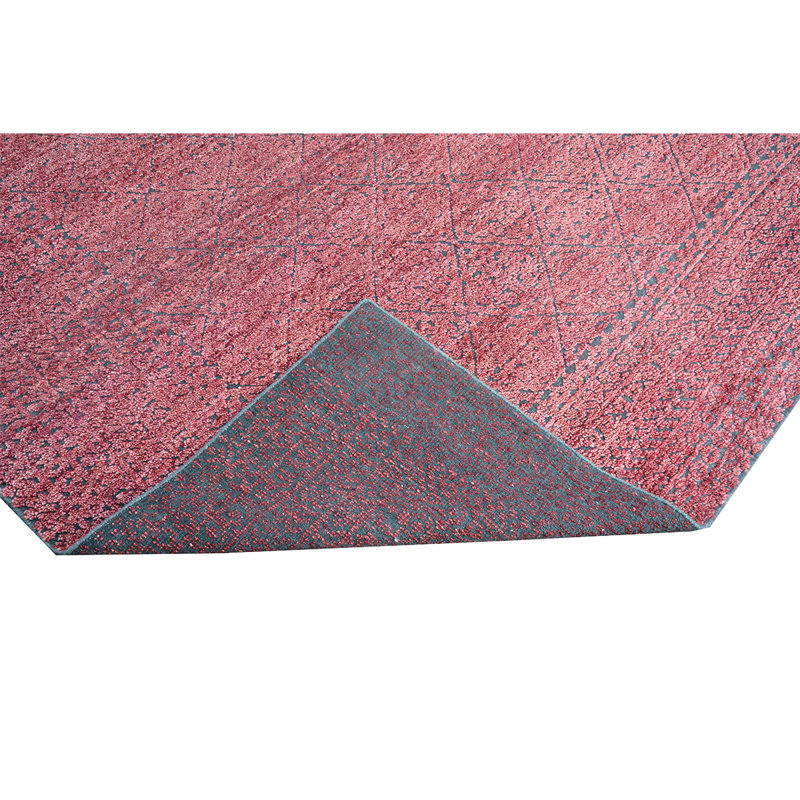 Wool Area Rug in Red, Rectangle 8' x 10'