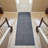 Runner Rug Hallway Non Slip Rubber Back Custom Size As Carpet Doormat Throw Rug Grey Striped-1605794591