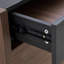 Armoire à chaussures 32,5 po à 58,8 po avec 1 tiroir, coin de 90 degrés pour le salon, couloir, entrée, espace de rangement en noyer noir, vestibule, point de sortie