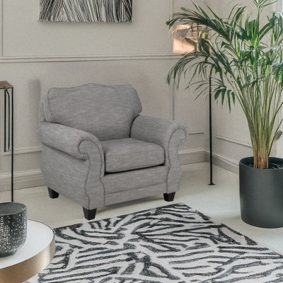 Chaise en tissu Baskerville, gris