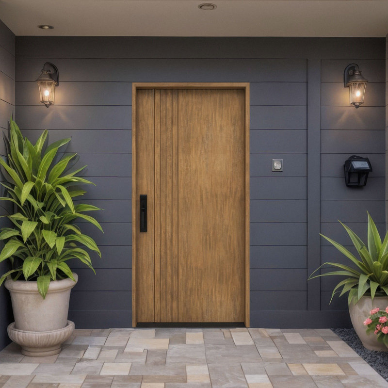 Porte à panneau 80 po Vara Slab Only Acajou, 42" x 80" [42" Door]