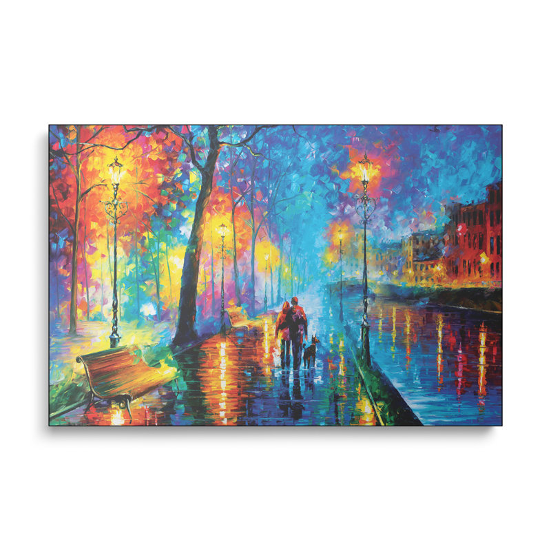 Reproduction d'art sur toile, "Steppeix" - Melody of the Night par Leonid Afremov