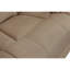Fauteuil inclinable enduit avec support lombaire supplémentaire et base en acier inoxydable et mousse - beige