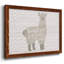 Floral lama encadré sur toile-796775445-796775446