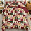 Ensemble de couvre-lit de Noël en patchwork de 3 pièces-137257656