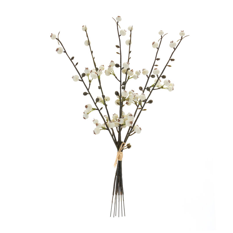 Tiges de baies, H 14,5 po x l 6 po x P 8 po, Vert / blanc