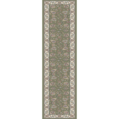 Tapis vert / ivoire Attell