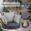 Balancelle d'extérieur à assise profonde avec coussin-411775206