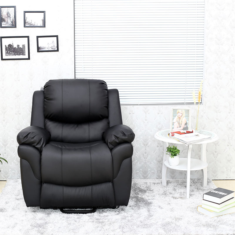 97cm Wide Lift Assist Standard Recliner, Black, Single Motor Lift Assist