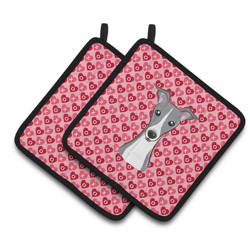 Cuisinier poignée à dame de cœur italienne lévrier caroline