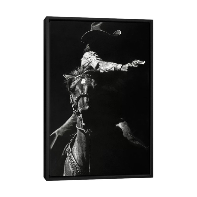 «Getaway véhicule I», impression sur toile, H 26 po x l 18 po x P 1,5 po, Toile avec cadre noir, Pas de tapis