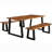 Serra 4 - Person Acacia Patio Dining Set with Rectangular Table