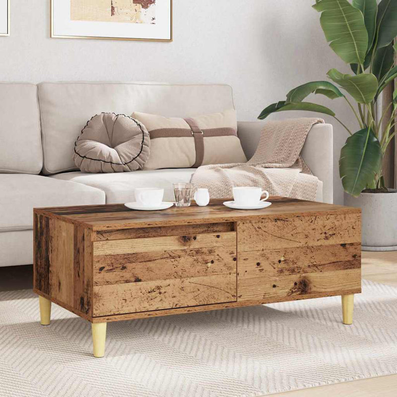 Coffee Table with Storage, Old Wood