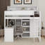 Lit mezzanine simple avec tablettes et garde-robe-1270372115