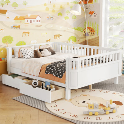 Lit plateforme en bois pour chambre à coucher, cadre de lit pour chambre à coucher
