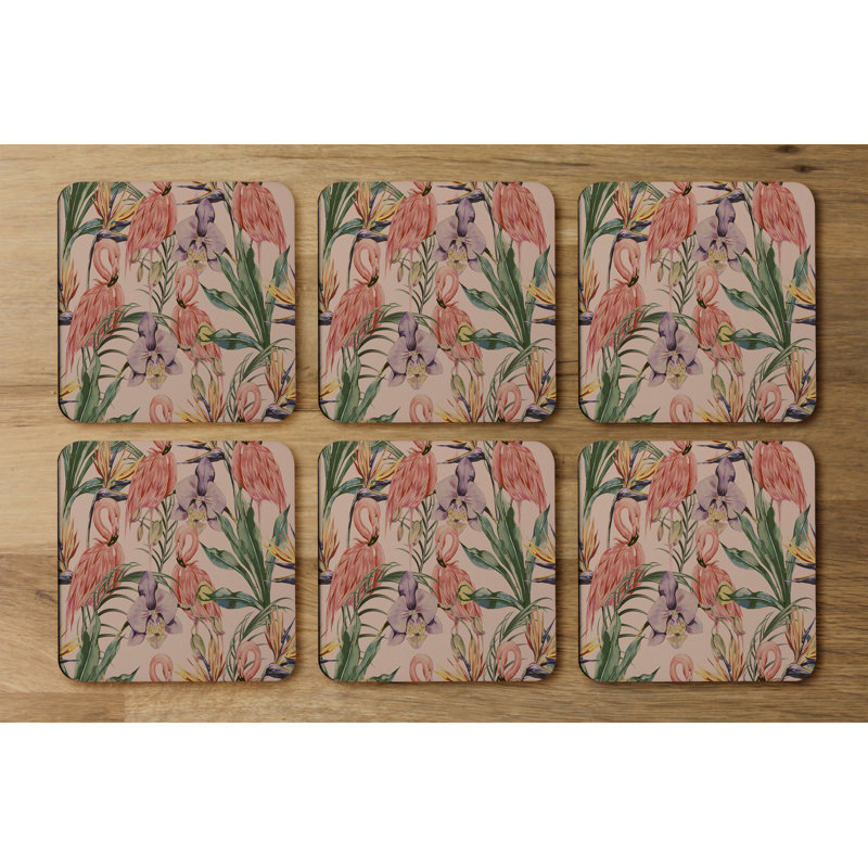 Square 6 Piece Coaster Set