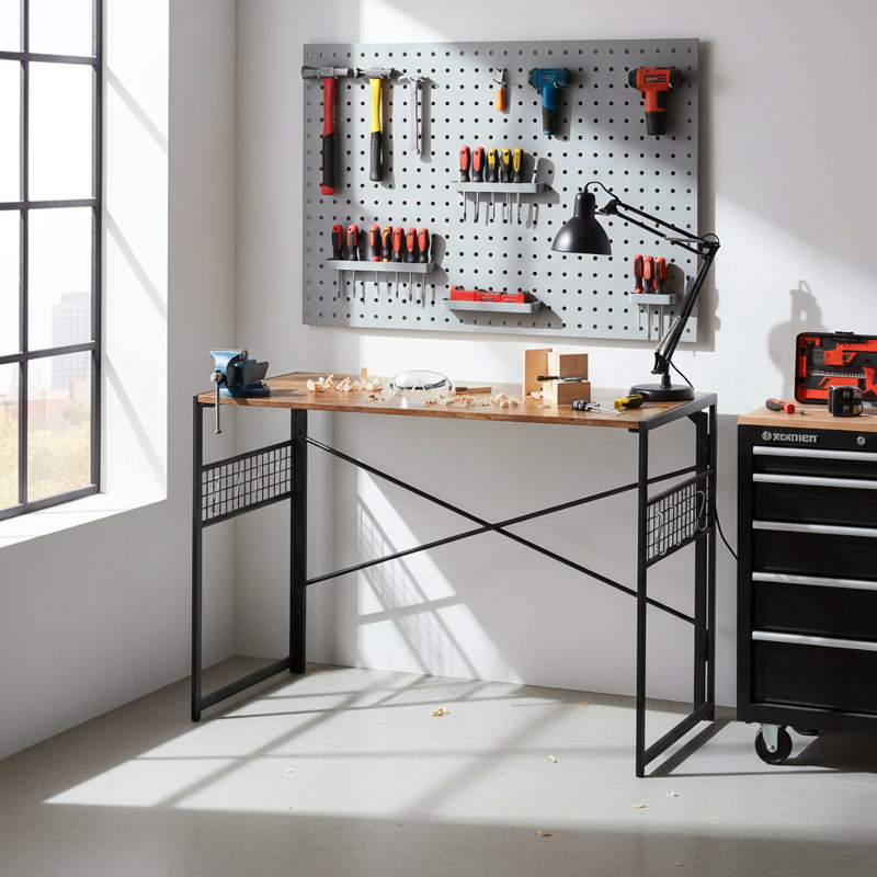 Metal Base Folding Computer Desk