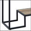 Console en chêne rustique avec 2 tablettes