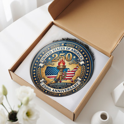 Panneau de fenêtre en verre pour décoration intérieure États-Unis 250th Anniversary