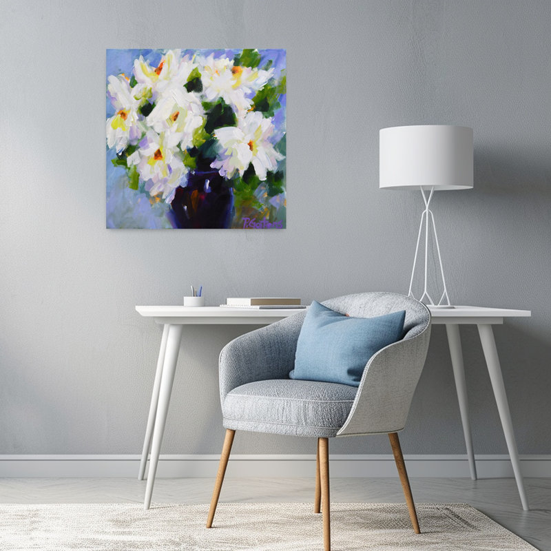 Bouquet de pivoines blanches, H 24 po x l 24 po