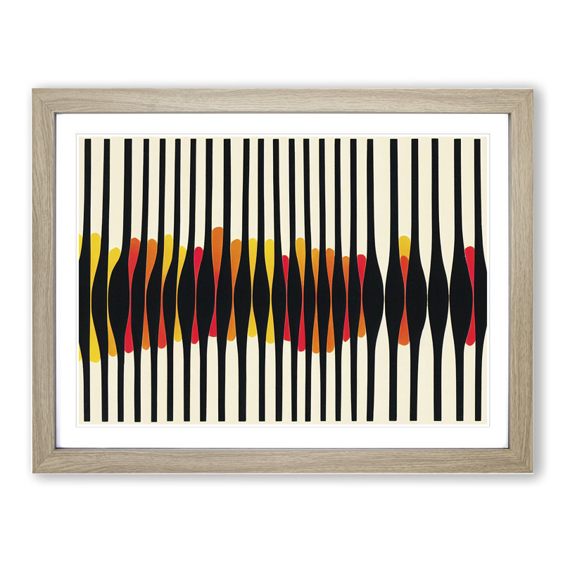 Smashing Modern Abstract Art - Framed Print, 34cm H x 46cm W x 2cm D, Oak