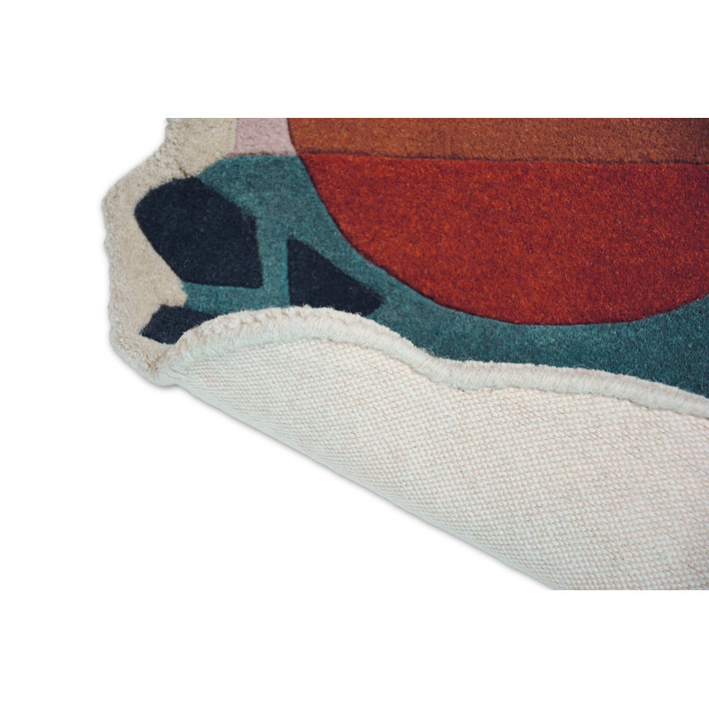 Geometric Indoor Rug, Round 3'3"