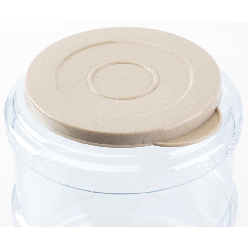 Beige Automatic Self Dispensing Gravity Pet Feeder and Waterer