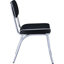 Chaises d'appoint de salle à manger rembourrées noires (2) - dossier ouvert, siège décontracté de 2 sièges rembourrés, design contemporain pour la pièce