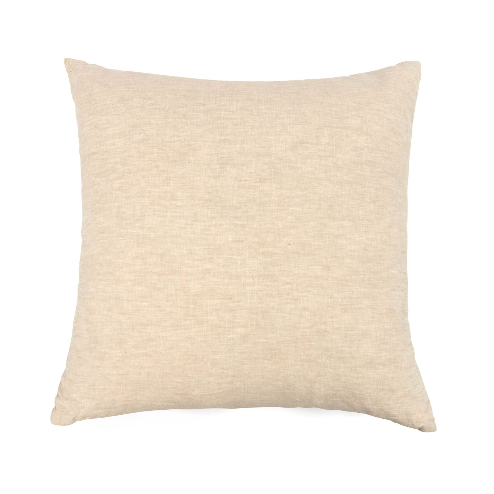 100% French Linen Pillow Sham, Putty Heather, Square 20", Pillow Cover Only - No Insert
