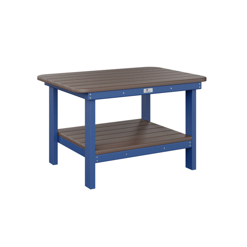 Table basse Berlin Gardens, Chocolat / Brun, Bleu pacifique