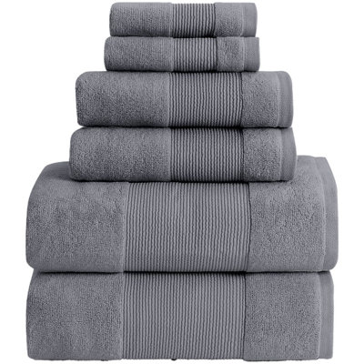 6-Piece Zero-Twist Cotton Towel Set