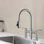 Robinet de cuisine avec douchette rétractable 3 modes en acier inoxydable Robinet en nickel brossé pour évier utilitaire