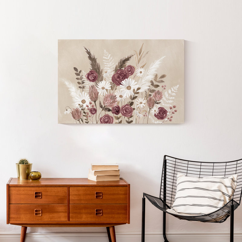 Impression sur toile Boho Flowers, H 20 po x l 30 po
