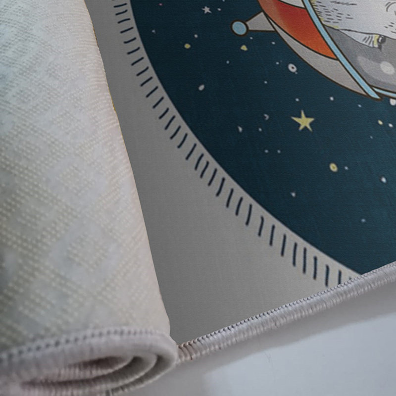 Stylish Woven Area Rug, 5.2 x 7.5 Feet, 100% Polyester with Non-Slip Felt Dot Underside | Pile Height: 0.4 inches, Total Thickness: 0.4 inches | Machine Washable, Digital Printed, Perfect for Living Room & Bedroom Decor