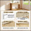 Table basse avec 2 tiroirs et tablette ouverte