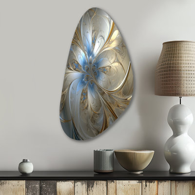 Tendre spirale florale bleu clair tourbillonnante