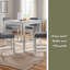 Ensemble de chaises à hauteur de comptoir pour 4 personnes, chaise de cuisine avec siège rembourré, tabouret de bar à hauteur de comptoir pour salle à manger