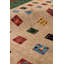 Tapis brun / vert géométrique en laine et en coton noué à la main 5 pi 1 po x 7 pi 2 po Geometric