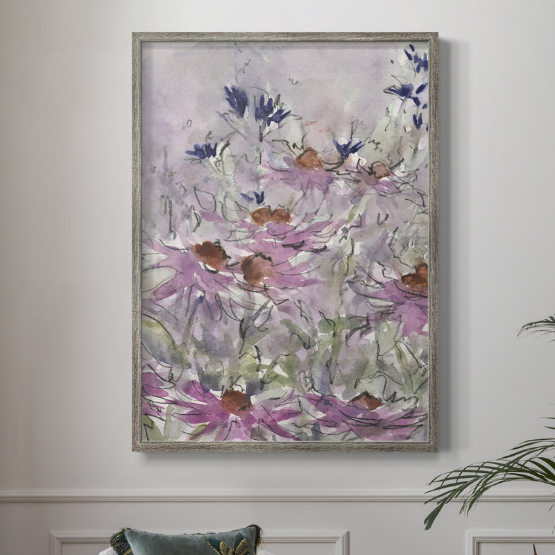 Reproduction encadrée de Floral Entertainment II - bois massif, H 11 po x l 9 po