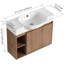 Ensemble de meuble-lavabo mural 26 po avec lavabo en céramique Amanda-123844633
