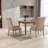 20.5'' H Tufted Linen Upholstered Oak Armchair-84091140