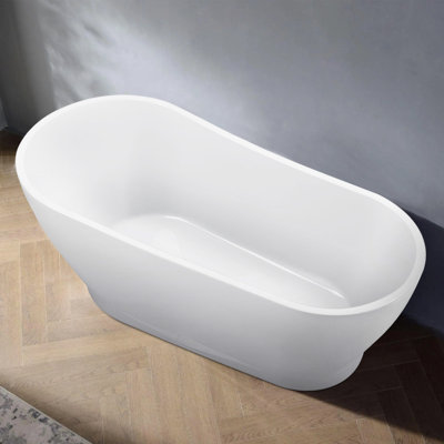 59'' x 30'' Freestanding Soaking Acrylic Bathtub