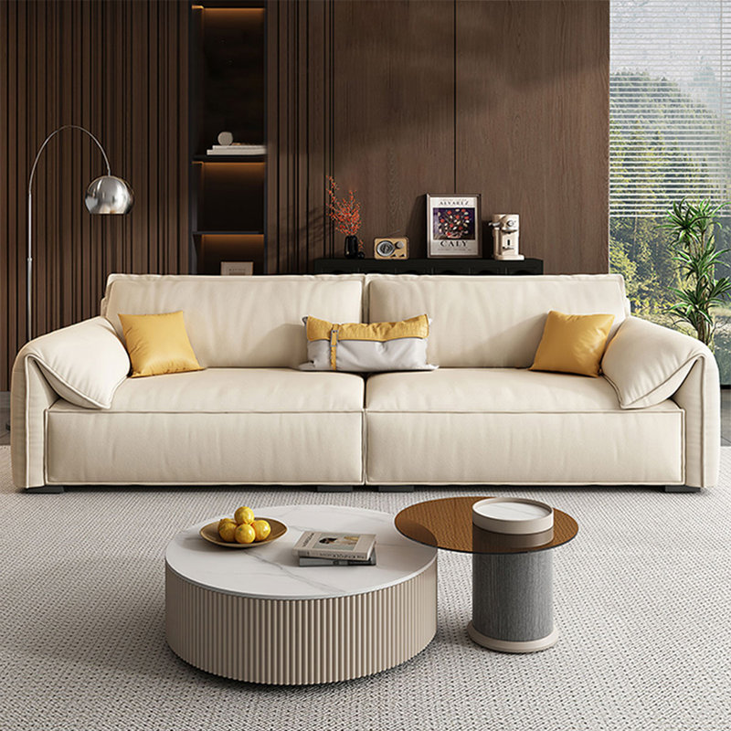 Coussin modulaire beige en polyester, H 31,89 po x l 109,45 po x P 41,34 po, 4