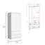 Armoire 2 tiroirs, porte double, tringle-1137457275