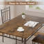 Ensemble de table à manger 5 pièces, table et chaises de cuisine, ensemble de table de salle à manger rectangulaire avec 4 chaises, ensemble de table de cuisine compacte pour petit espace, coin repas, appartement-456901874-456901879