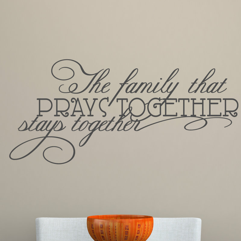 Décalcomanie murale the family qui prays ensemble, Gris foncé
