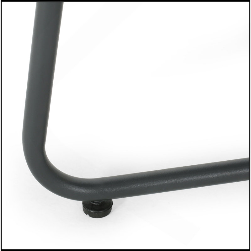 Table d'appoint résistante aux intempéries de 18 po ALder pour l'extérieur, conception moderne avec pieds en forme de X et finition complémentaire