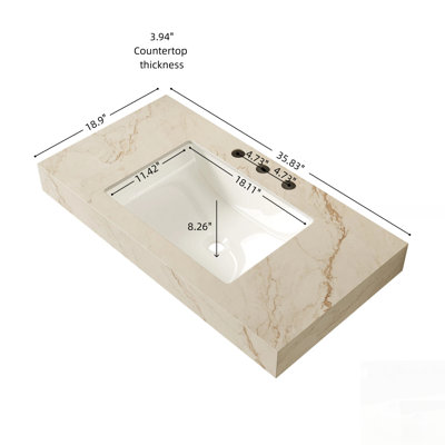 Premium Vein Sintered Stone Countertop with Undermount Ceramic Basin, Featuring High Heat and Scratch Resistance for Modern Kitchen Elegance