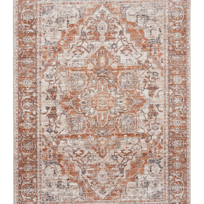 Vintage area rug Machine Woven Rectangle Terracotta, Rectangle 120 x 170cm